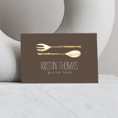 Catering der Wasserfarbengabel und des Spoons Visitenkarte