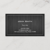 Catering-eleganter dunkler hölzerner Koch Visitenkarte (Rückseite)