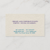 Catering-Farbzeichen für Spritzer Visitenkarte (Rückseite)