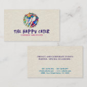 Catering-Farbzeichen für Spritzer Visitenkarte (Vorne/Hinten)