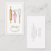 Catering für Aquarellbäckereien Visitenkarte (Vorne/Hinten)