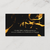 Catering für den privaten Koch mit Flammen Visitenkarte (Rückseite)