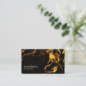 Catering für den privaten Koch mit Flammen Visitenkarte (Stehend Vorderseite)