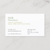 Catering für die Druckbildaufzeichnung "grün/schwa Visitenkarte (Rückseite)