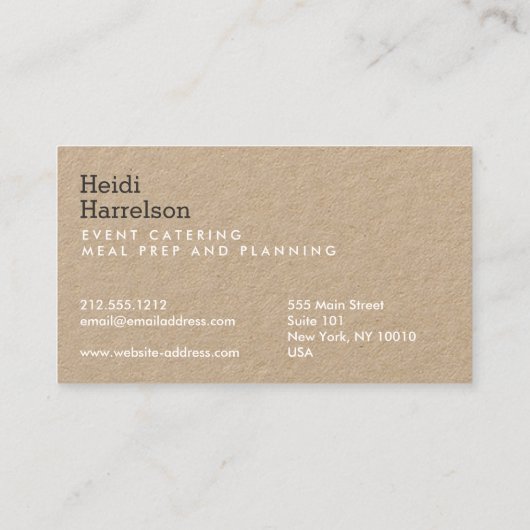 Catering für die Druckfunktion auf der Artichoke-T Visitenkarte (Rückseite)