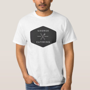 Catering-Geschäft mit Vintage-Logo von gekreuzter  T-Shirt