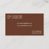 Catering-Geschäfts-Karten Visitenkarte (Rückseite)