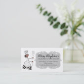 Catering-Geschäftskarte des Frauen-Koch Visitenkarte (Stehend Vorderseite)