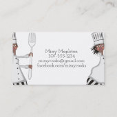 Catering-Geschäftskarte des Frauen-Koch Visitenkarte (Rückseite)