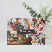 Catering Holz Foto Collage modern Danke (Stehend Vorderseite)