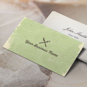 Catering im Vintage-Stil mit floralem Muster für p Visitenkarte