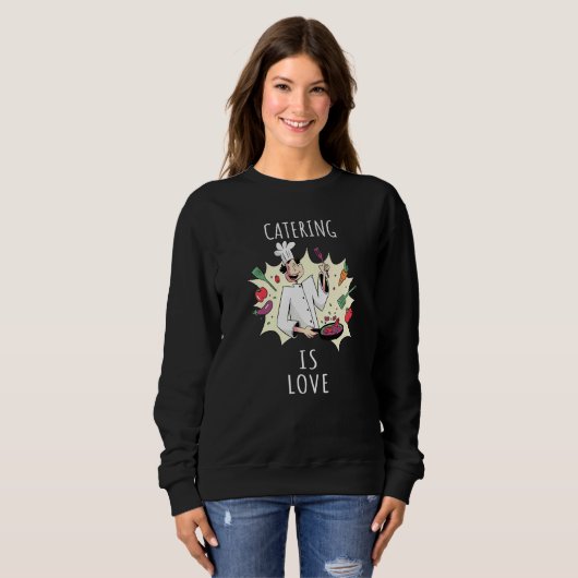 Catering is love Premium Sweatshirt (Vorne ganz)