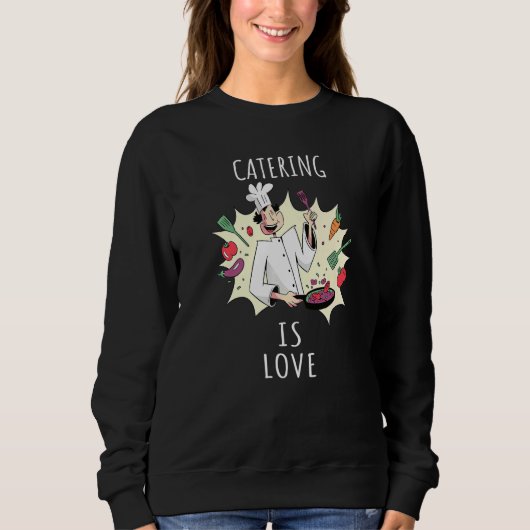 Catering is love Premium Sweatshirt (Vorderseite)