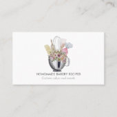 Catering Koch Aquarellfarben Backhilfsmittel Bäcke Visitenkarte (Vorderseite)
