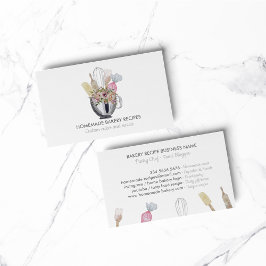 Catering Koch Aquarellfarben Backhilfsmittel Bäcke Visitenkarte