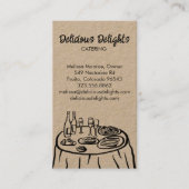 Catering Koch Event Planning Food CUSTOM Kraft Visitenkarte (Vorderseite)