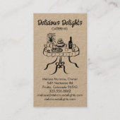 Catering Koch Event Planning Food CUSTOM Kraft Visitenkarte (Vorderseite)