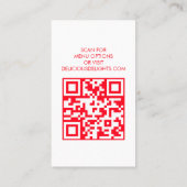 Catering Koch Event Planning Food Prep CUSTOM QR Visitenkarte (Rückseite)
