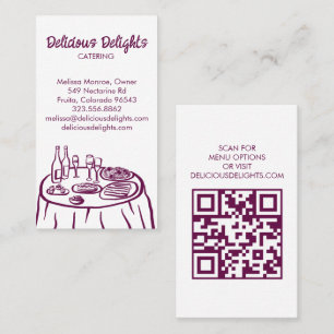 Catering Koch Event Planning Food Prep CUSTOM QR Visitenkarte
