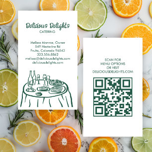 Catering Koch Event Planning Food Prep CUSTOM QR Visitenkarte