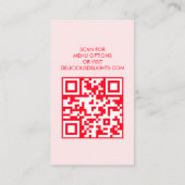 Catering Koch Event Planning Food Prep CUSTOM QR Visitenkarte (Rückseite)