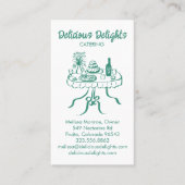 Catering Koch Event Planning Food Prep CUSTOM Visitenkarte (Vorderseite)