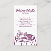 Catering Koch Event Planning Food Prep CUSTOM Visitenkarte (Vorderseite)