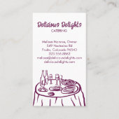 Catering Koch Event Planning Food Prep CUSTOM Visitenkarte (Vorderseite)