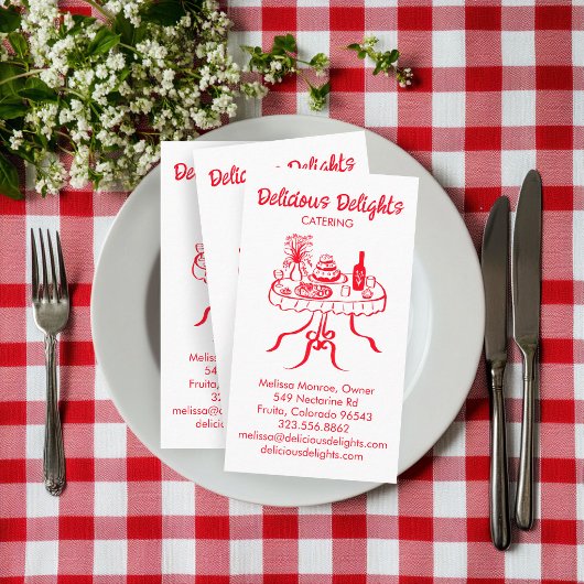 Catering Koch Event Planning Food Prep CUSTOM Visitenkarte