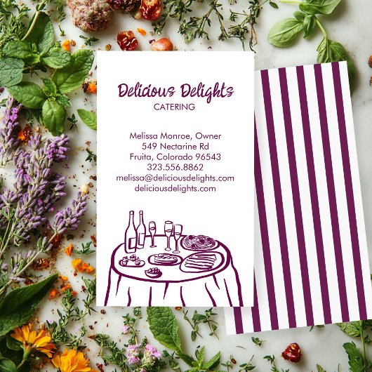 Catering Koch Event Planning Food Prep CUSTOM Visitenkarte