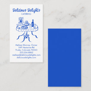 Catering Koch Event Planning Food Prep CUSTOM Visitenkarte