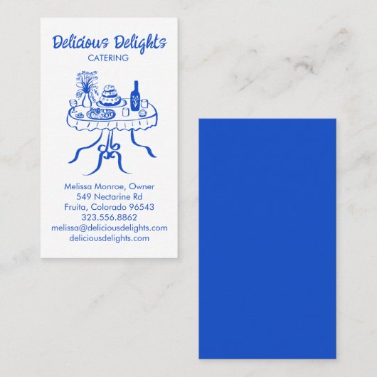 Catering Koch Event Planning Food Prep CUSTOM Visitenkarte (Vorne/Hinten)