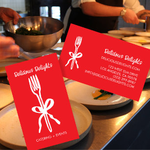 Catering Koch Eventplanung Lebensmittelvorbereitun Visitenkarte