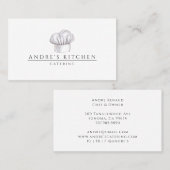 Catering Koch kulinarischer Aquarell Visitenkarte (Vorne/Hinten)