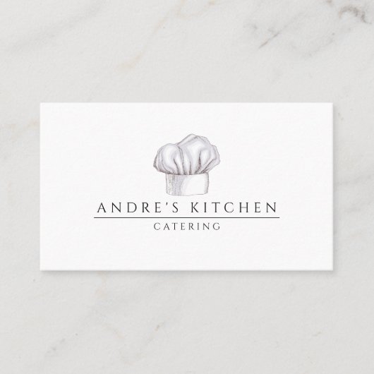 Catering Koch kulinarischer Aquarell Visitenkarte (Vorderseite)