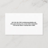 Catering-Koch-Logo | Verbreitung von Nahrungsmitte Visitenkarte (Rückseite)