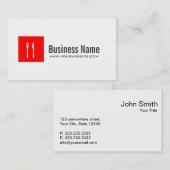 Catering Koch Moderne Rote Box Schlicht Visitenkarte (Vorne/Hinten)