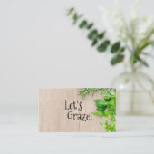 Catering Koch Weideplatine aus Holz Visitenkarte (Stehend Vorderseite)