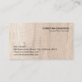 Catering Koch Weideplatine aus Holz Visitenkarte (Rückseite)