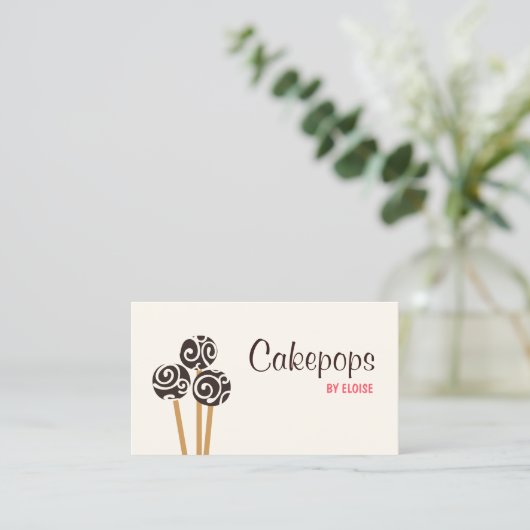 Catering Konditorei Koch Backpacku Cakepops Nachti Visitenkarte (Stehend Vorderseite)
