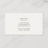 Catering Konditorei Koch Rolling Button Niedlich R Visitenkarte (Rückseite)