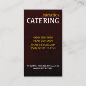 Catering, Küche, Restaurant, Koch, Visitenkarte (Rückseite)