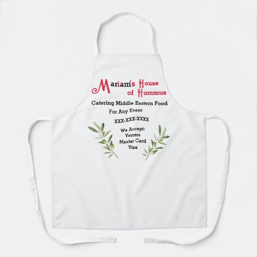 „Catering“ Latzhose Mittelgröße Schürze (Vorderseite)