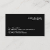 Catering Logo-Vorlage Holzkorngeschäft Visitenkarte (Rückseite)