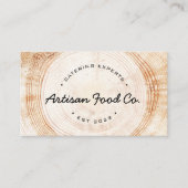 Catering Logo-Vorlage Holzkorngeschäft Visitenkarte (Vorderseite)
