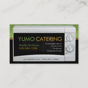 Catering Microwave Hospitality Business Card Visitenkarte