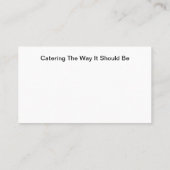 Catering Moderne neue Visitenkarten Visitenkarte (Rückseite)