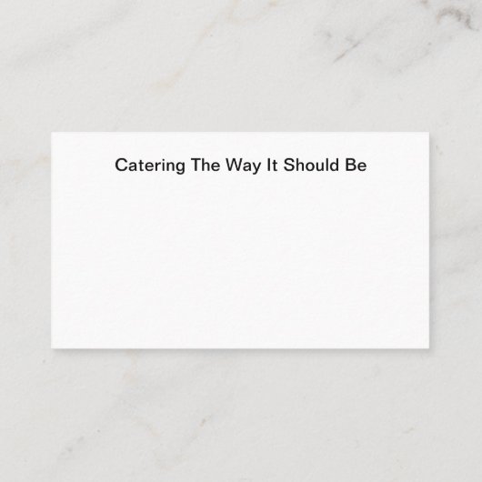 Catering Moderne neue Visitenkarten Visitenkarte (Rückseite)