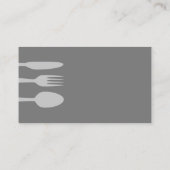 Catering oder Café kühl, modern und schick grau un Visitenkarte (Rückseite)