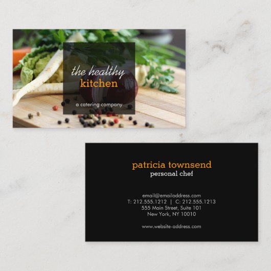 Catering oder Koch - Visitenkarte für frisches Gem (Vorne/Hinten)